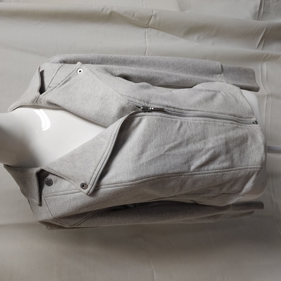 H By Halston Women's Gray Moto Zip-Up Jacket - Picture 2 of 13